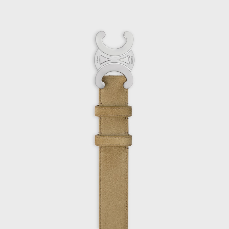 großer 30-mm-triomphe-gürtel aus wildleder-kalbsleder
