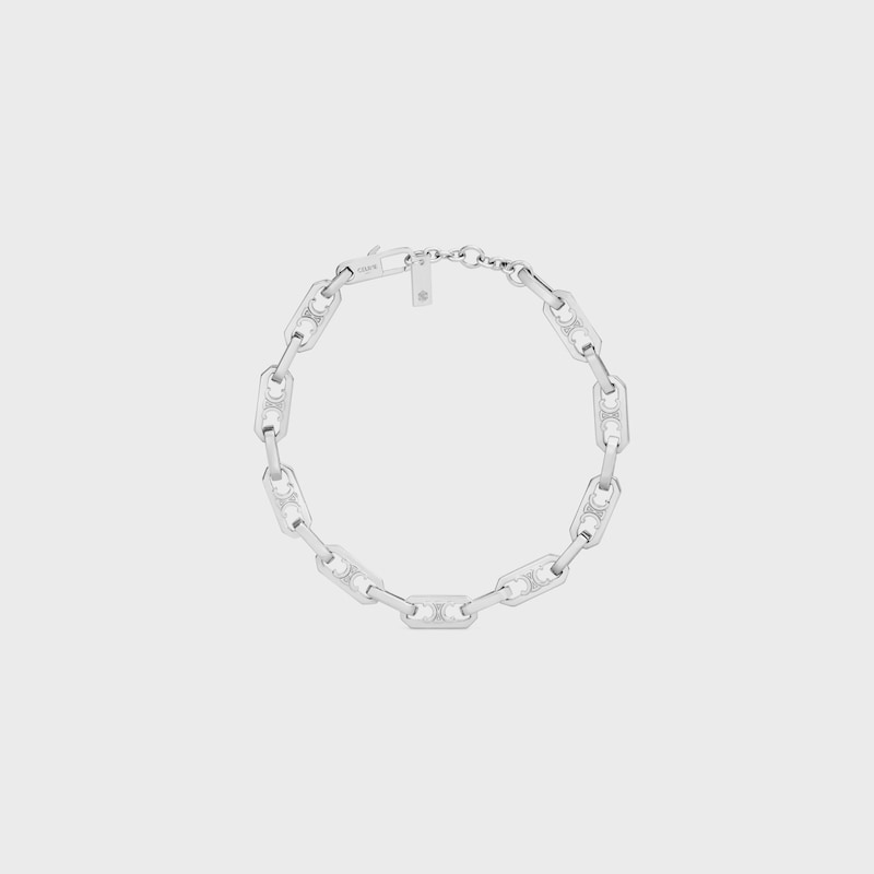 triumphe kleines achteckiges armband aus messing mit rhodium-finish