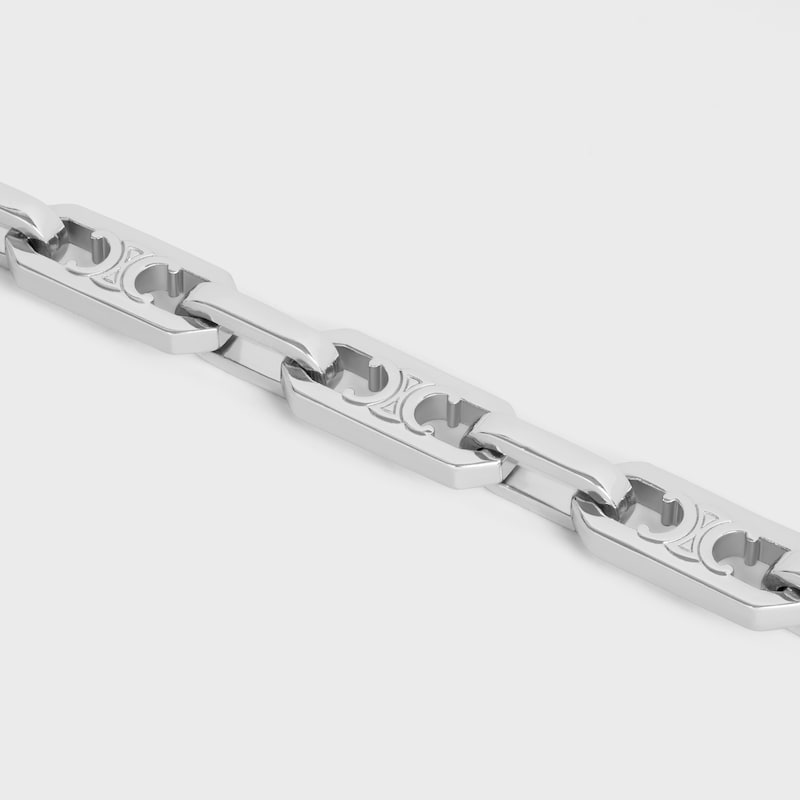 triumphe kleines achteckiges armband aus messing mit rhodium-finish