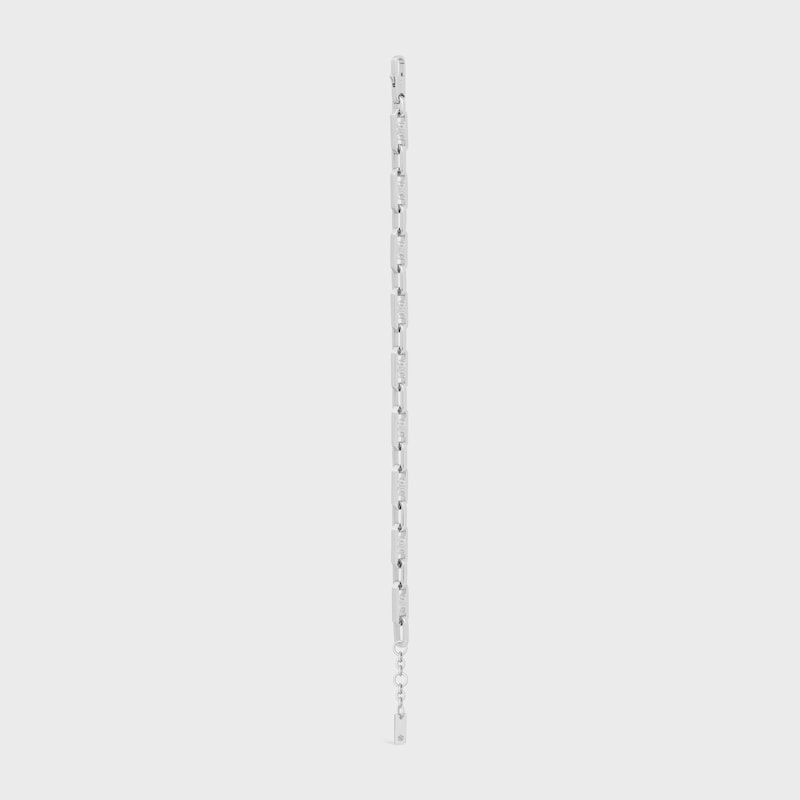 triumphe kleines achteckiges armband aus messing mit rhodium-finish