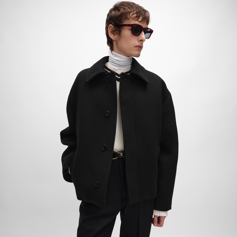 jacke aus doppelseitigem wollfilz