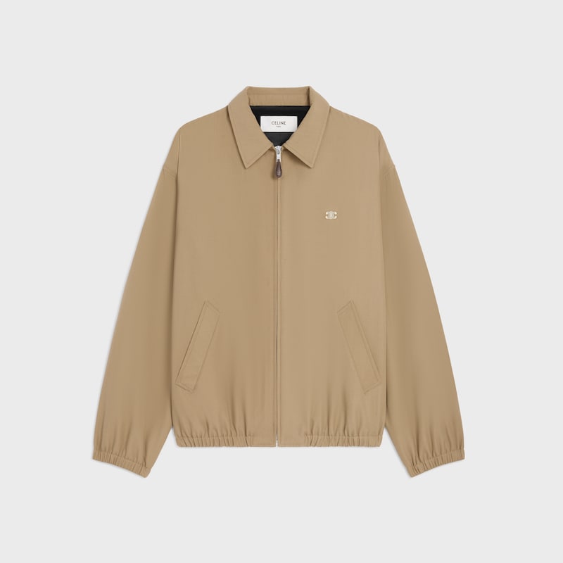 blouson aus baumwoll- und wollgabardine