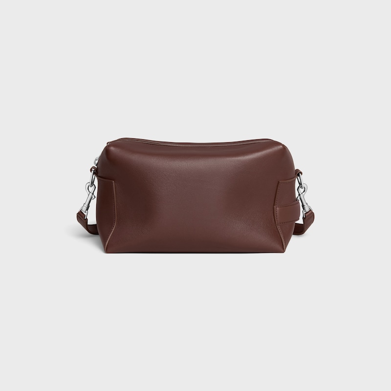 messenger-tasche zum mitnehmen aus glattem kalbsleder