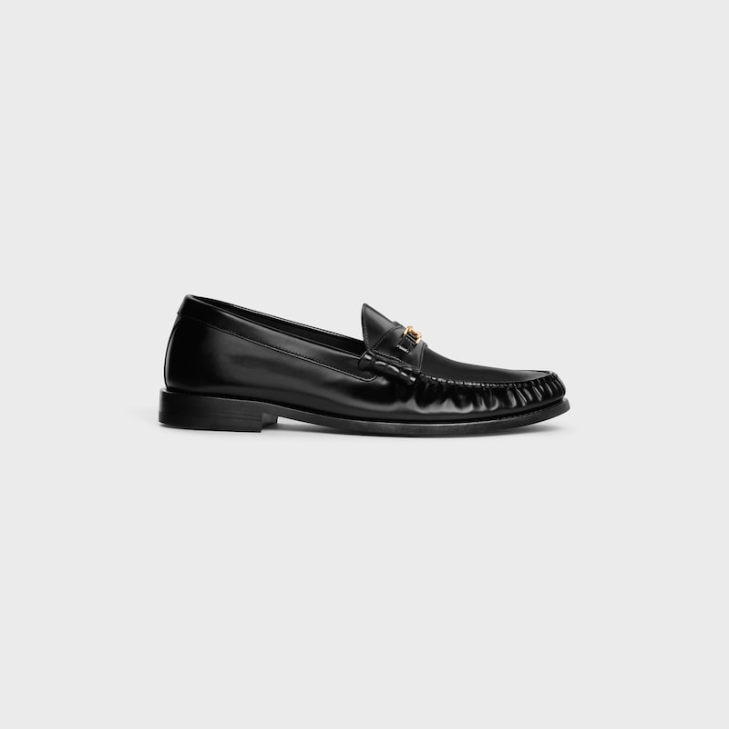 celine luco triomphe loafer in polished bull