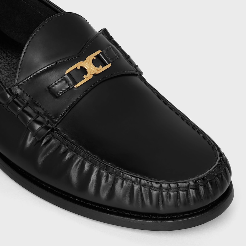 celine luco triomphe loafer in polished bull