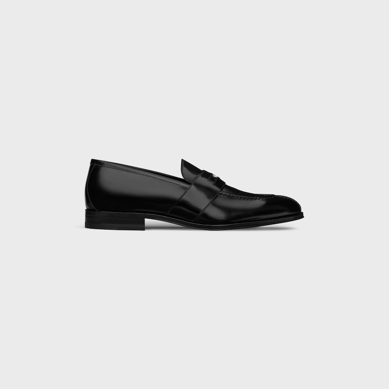 celine malaquais penny triomphe loafer in polished bull