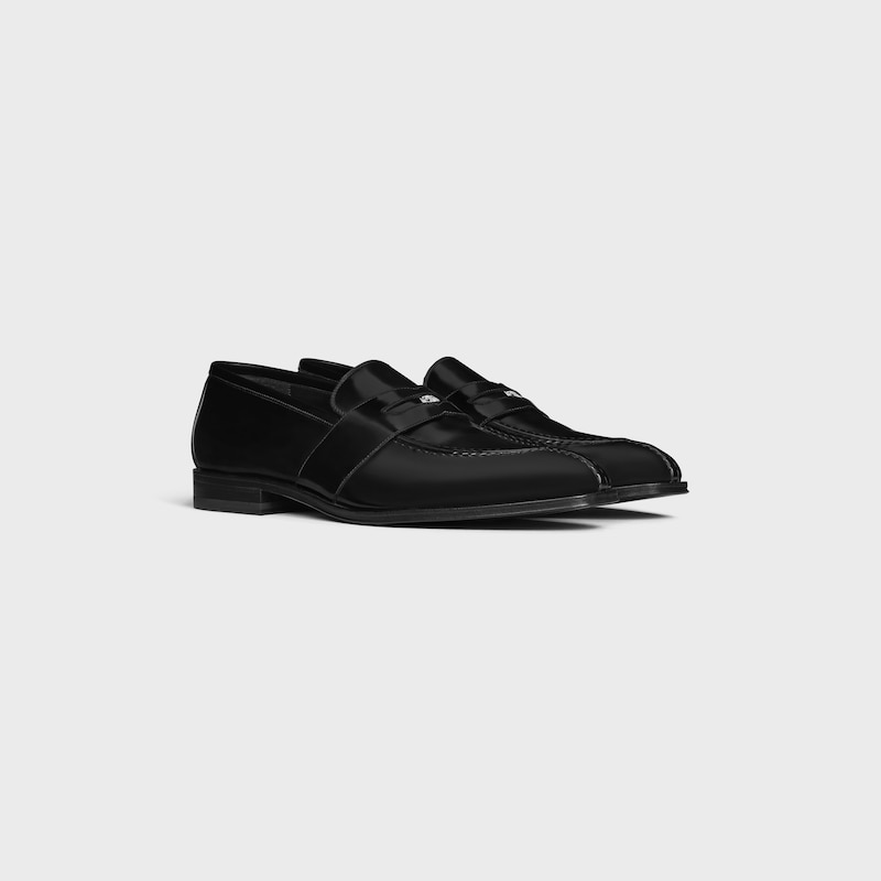 celine malaquais penny triomphe loafer in polished bull