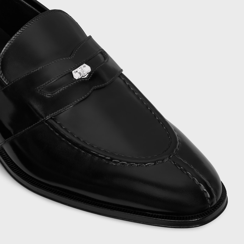 celine malaquais penny triomphe loafer in polished bull
