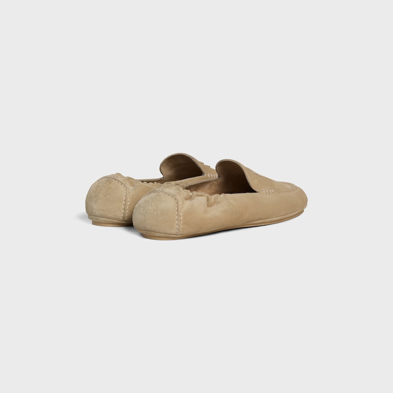 celine adam loafer mit triomphe aus wildleder