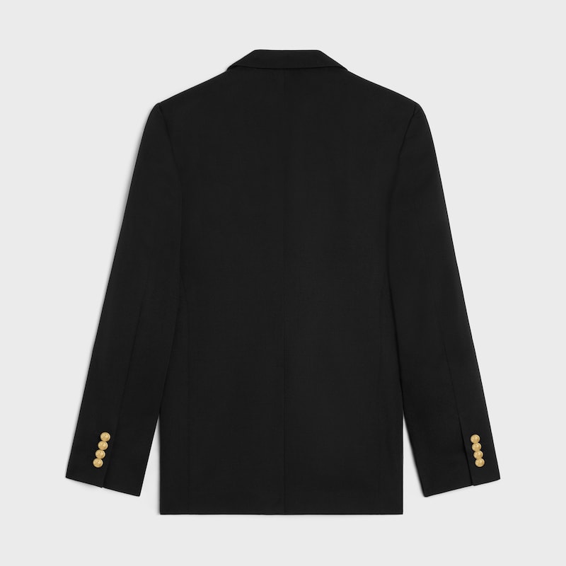 klassische jacke aus diagonal geflochtener wolle