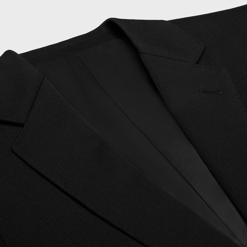 klassische jacke aus diagonal geflochtener wolle