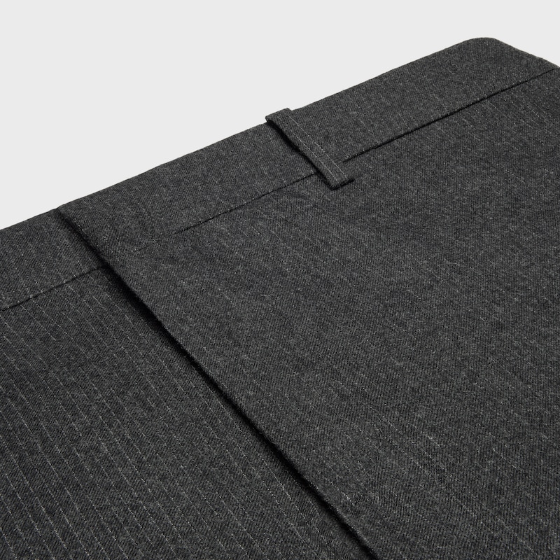 hose aus gestreiftem wollflanell