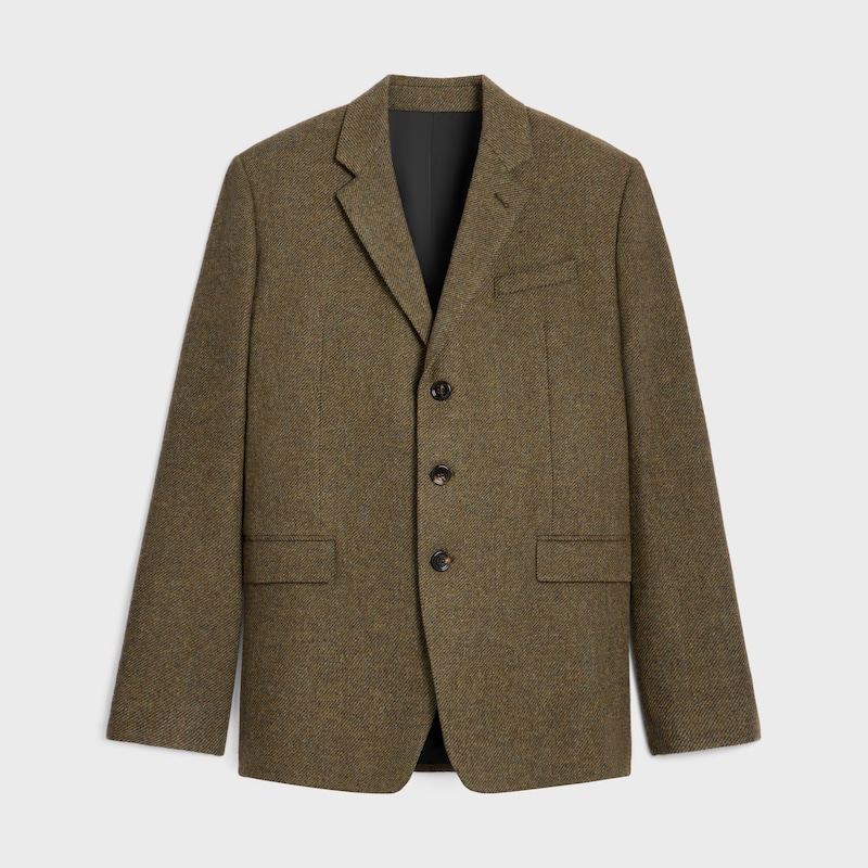 taillierter blazer aus tricotine-wolle