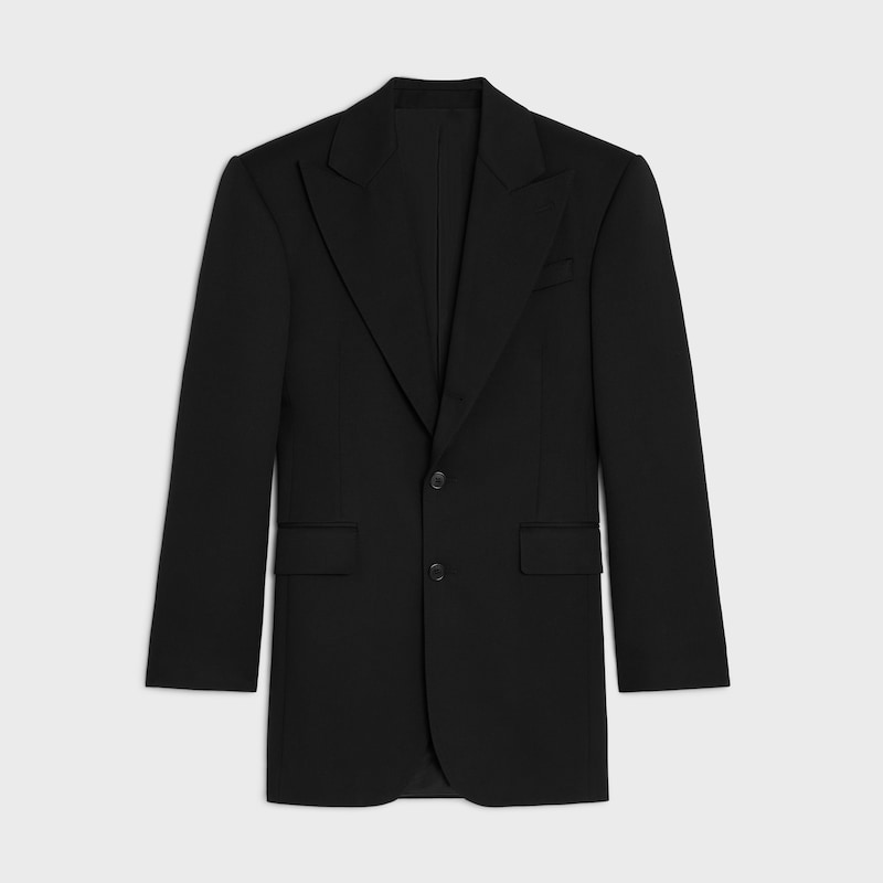 colonne-jacke aus diagonal geflochtener wolle