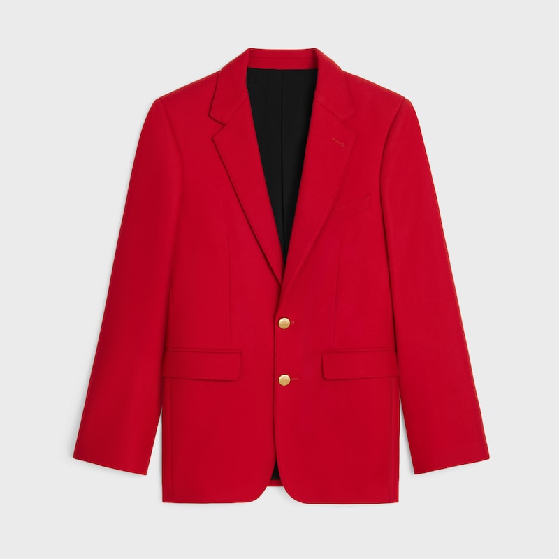 klassische jacke aus wollflanell