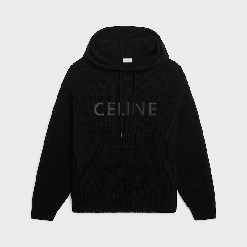 kapuzenpullover von celine aus einfarbiger wolle