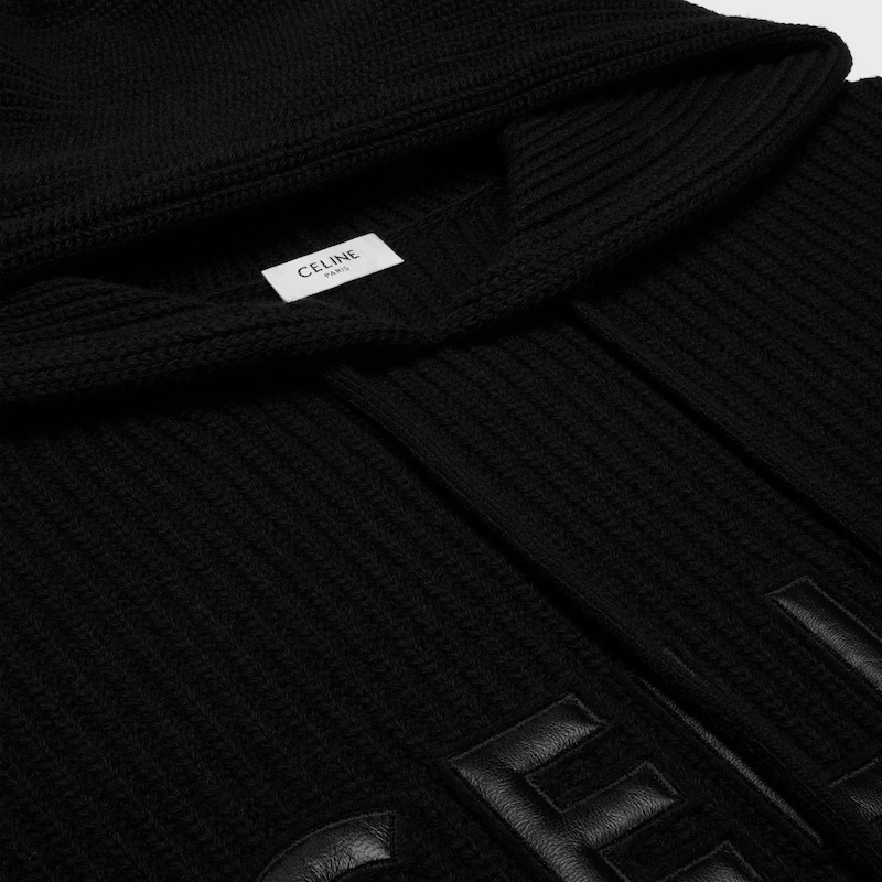 kapuzenpullover von celine aus einfarbiger wolle