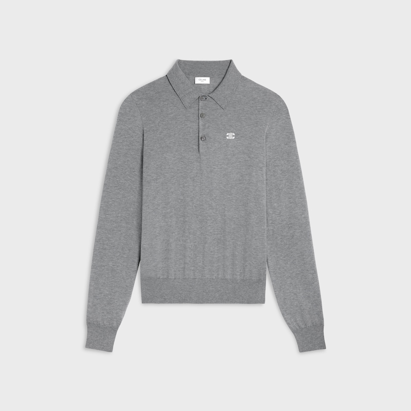 polo-pullover aus feiner baumwolle