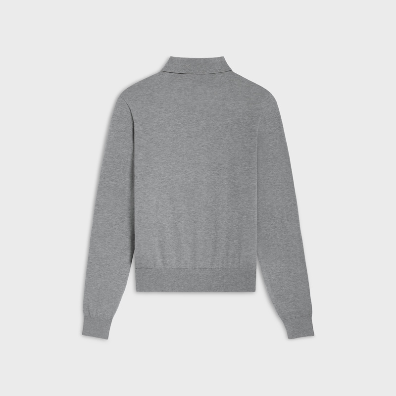 polo-pullover aus feiner baumwolle