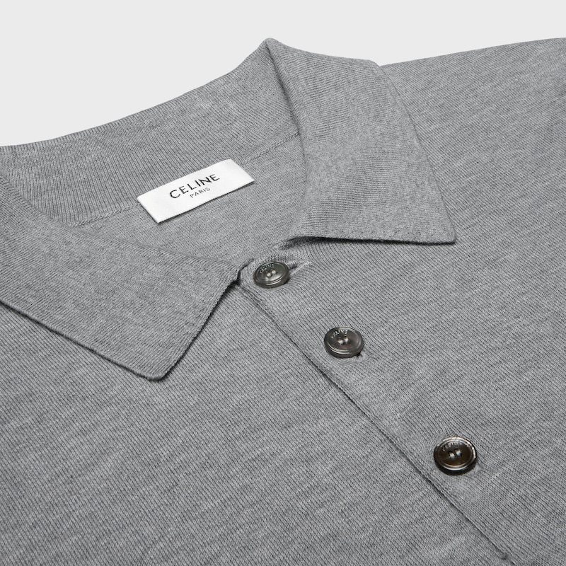 polo-pullover aus feiner baumwolle