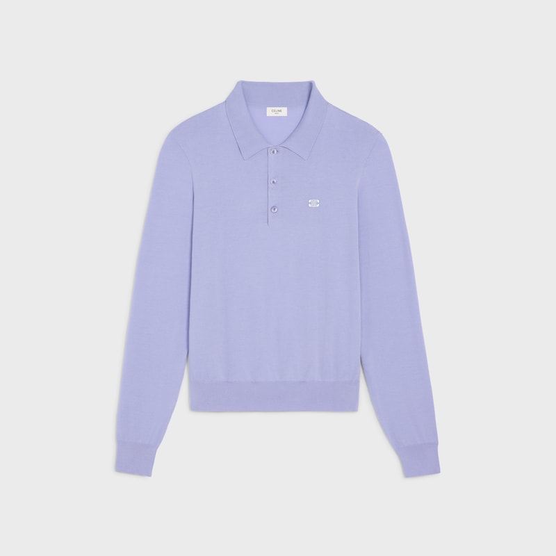 polo-pullover aus feiner baumwolle