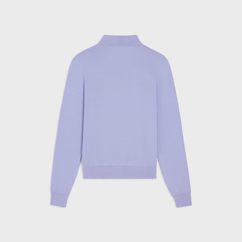 polo-pullover aus feiner baumwolle