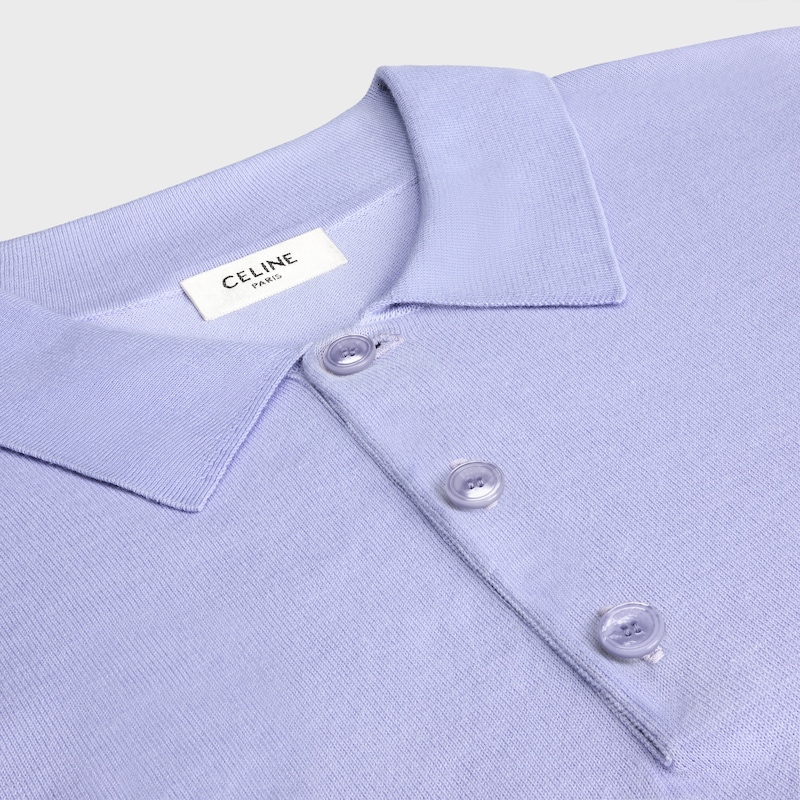 polo-pullover aus feiner baumwolle