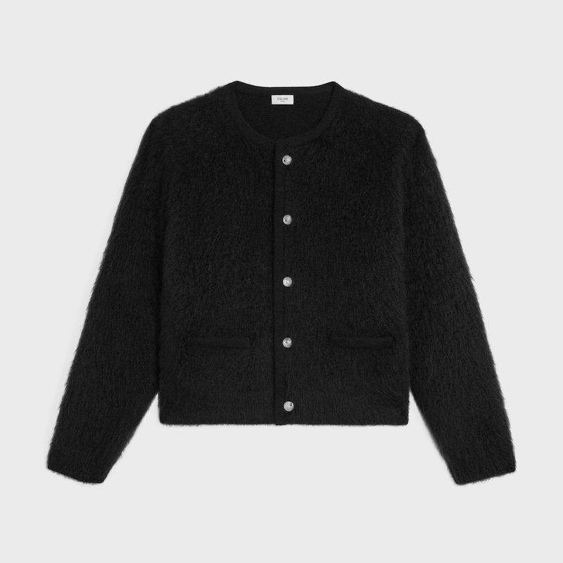 strickjacke aus gebürstetem mohair