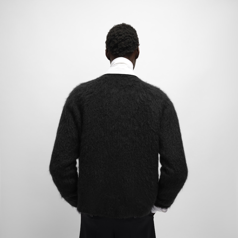 strickjacke aus gebürstetem mohair