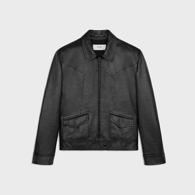 locker fallende blousonjacke aus weichem lammleder
