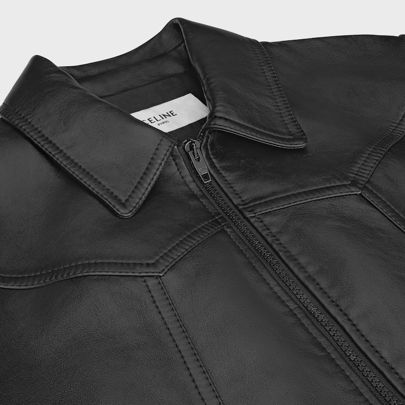 locker fallende blousonjacke aus weichem lammleder