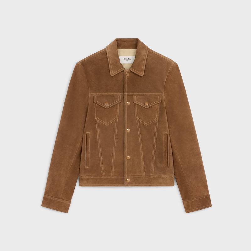 truckerjacke aus spaltkalbsleder