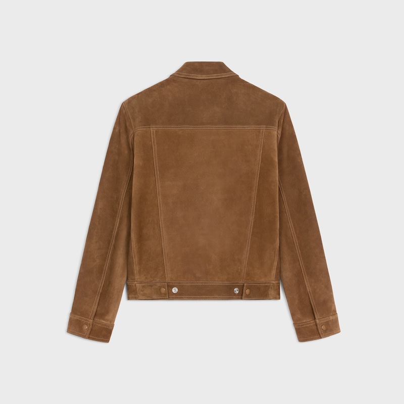 truckerjacke aus spaltkalbsleder