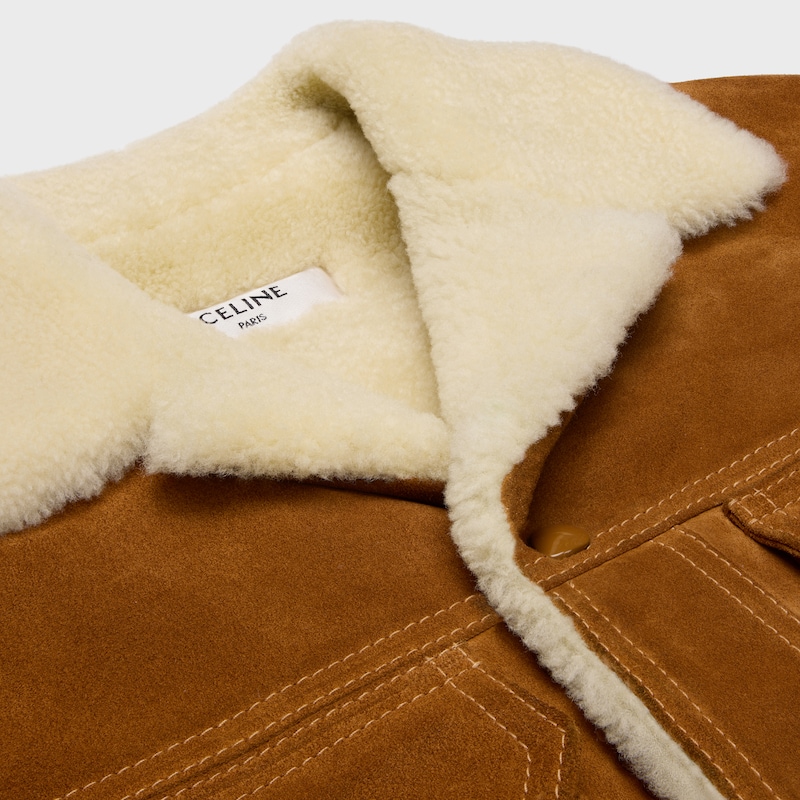 truckerjacke aus spaltkalbsleder