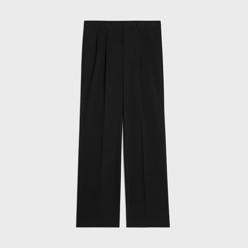 faltenhose aus baumwoll-canvas