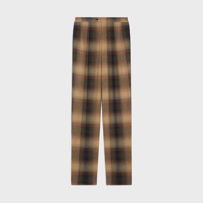 pyjamahose aus karierter wolle