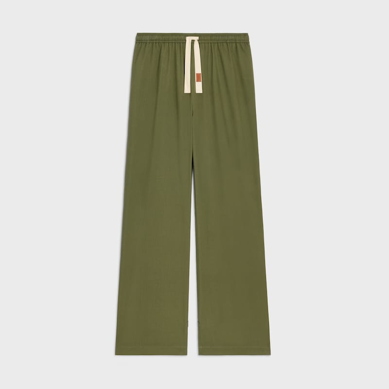 hose mit kordelzug aus baumwoll-canvas