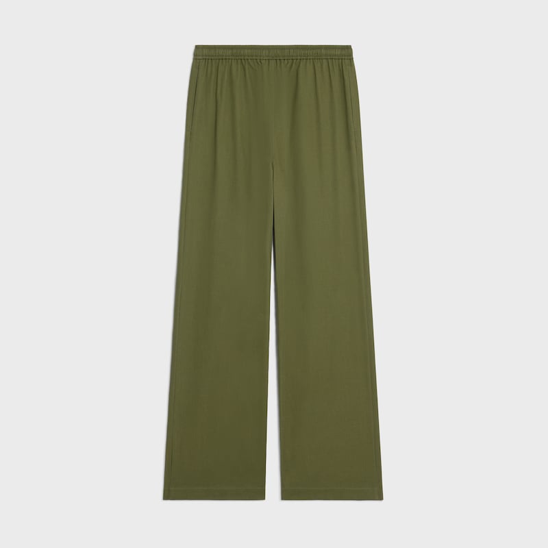 hose mit kordelzug aus baumwoll-canvas