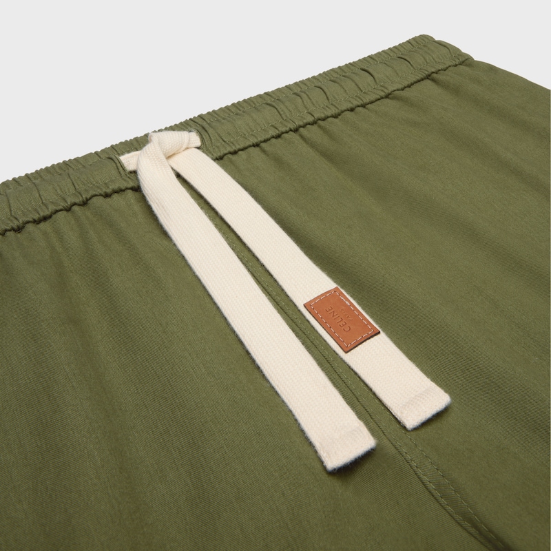 hose mit kordelzug aus baumwoll-canvas