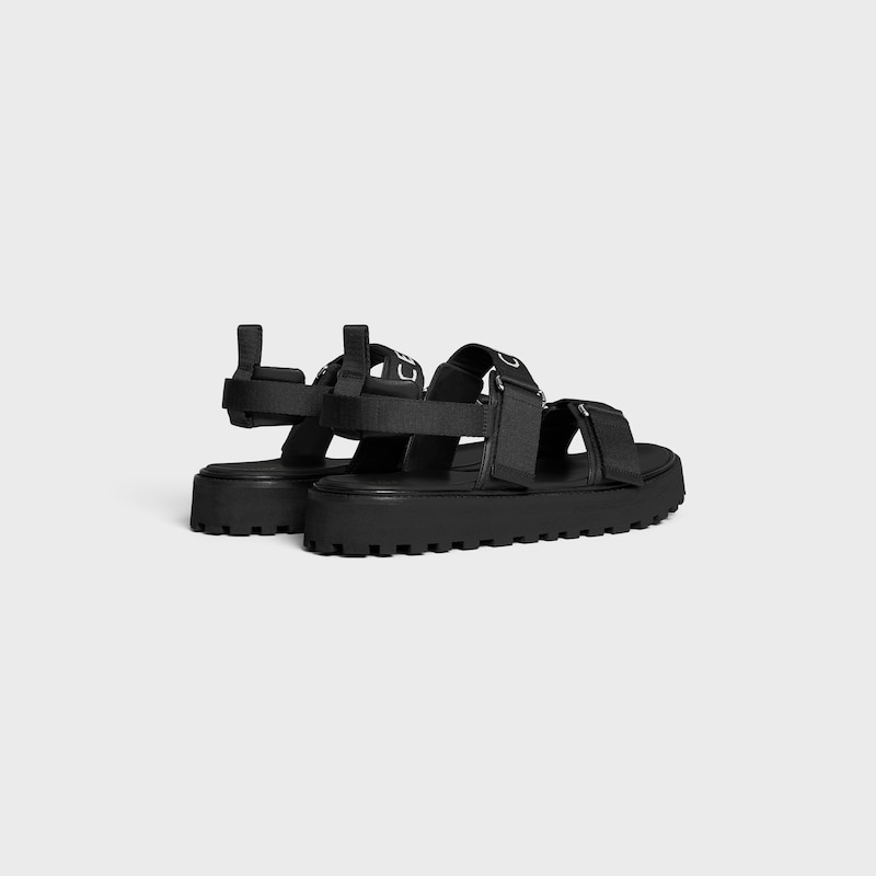 celine billie riemchensandalen aus „celine-jacquard und kalbsleder