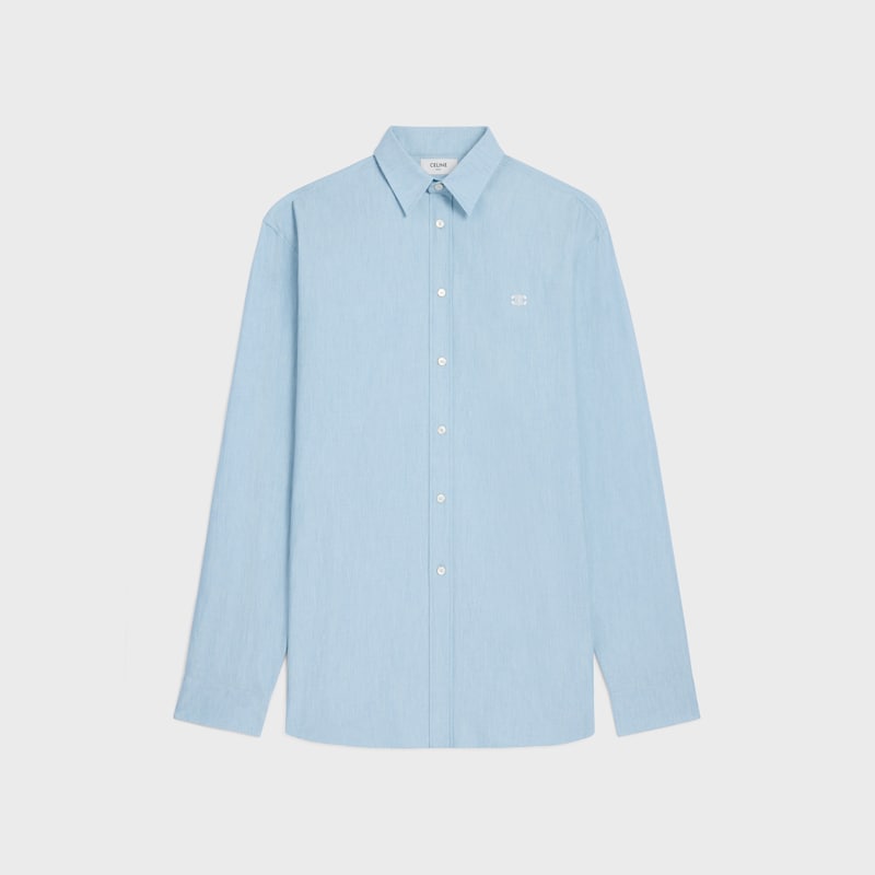 lässiges hemd aus chambray-baumwolle