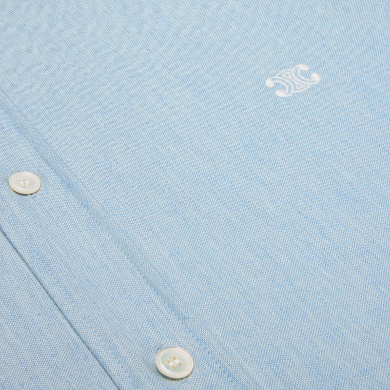 lässiges hemd aus chambray-baumwolle