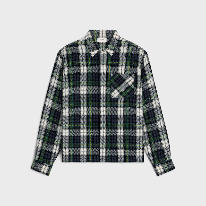 overshirt aus kariertem kaschmir