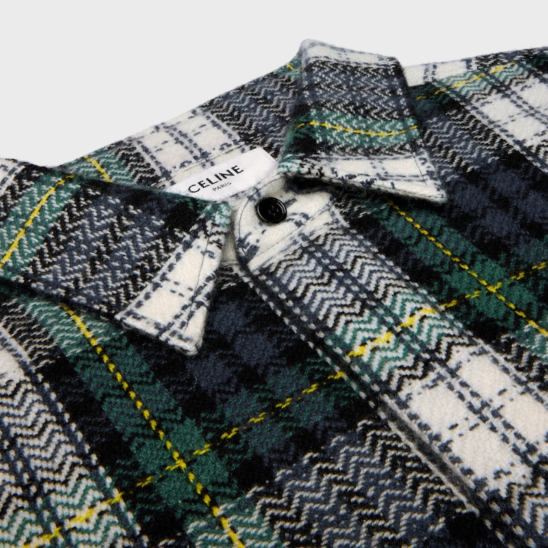 overshirt aus kariertem kaschmir