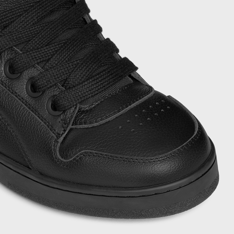 celine huntington low lace-up sneaker aus geknacktem leder und mesh