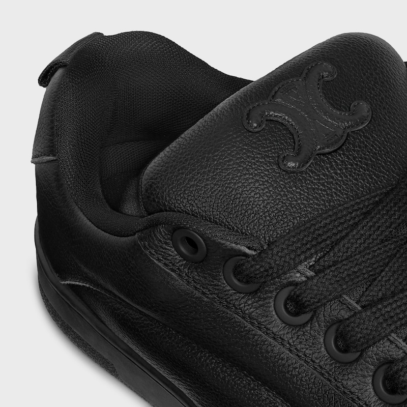 celine huntington low lace-up sneaker aus geknacktem leder und mesh