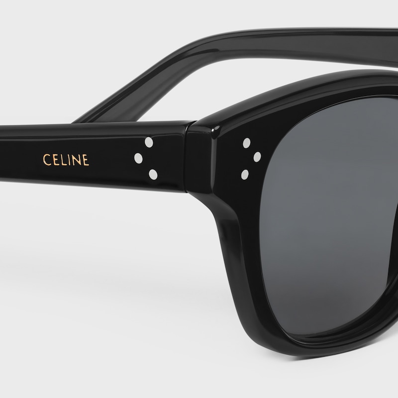 schwarze sonnenbrille mit 42er-rahmen aus acetat