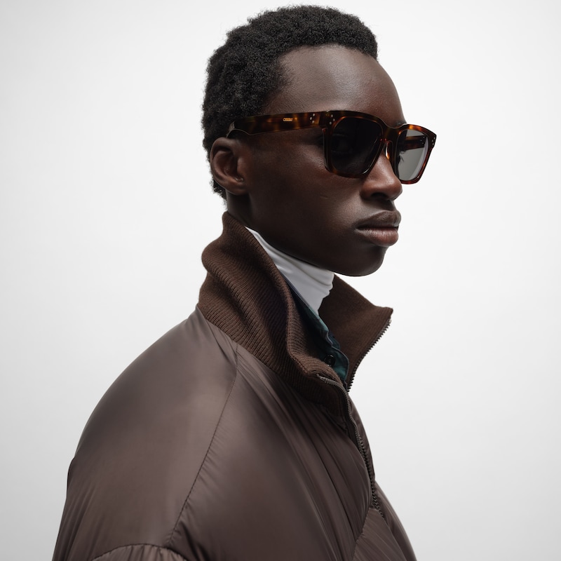 schwarze sonnenbrille 45 aus acetat