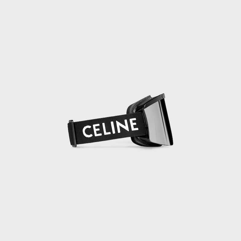 celine skimaske aus spritzgegossenem nylon mit verspiegelten gläsern