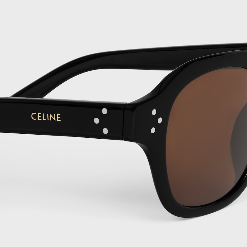 schwarze frame 60 sonnenbrille aus acetat